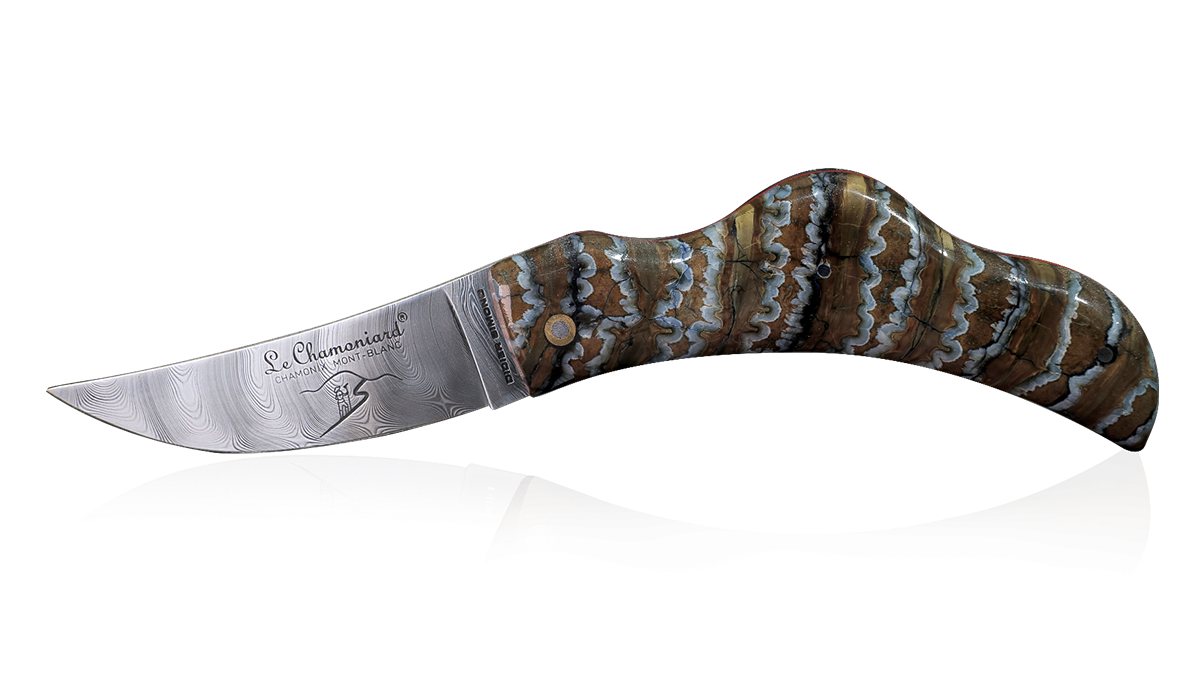 Couteau artisanal en dent de mammouth le chamoniard