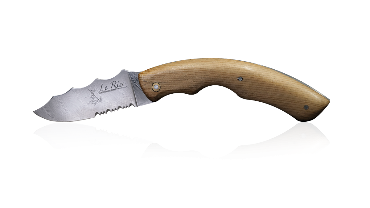 Couteau le Rize en arolle bois fossile
