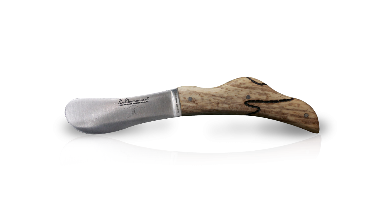 Couteau artisanal à beurre en chablis de hêtre