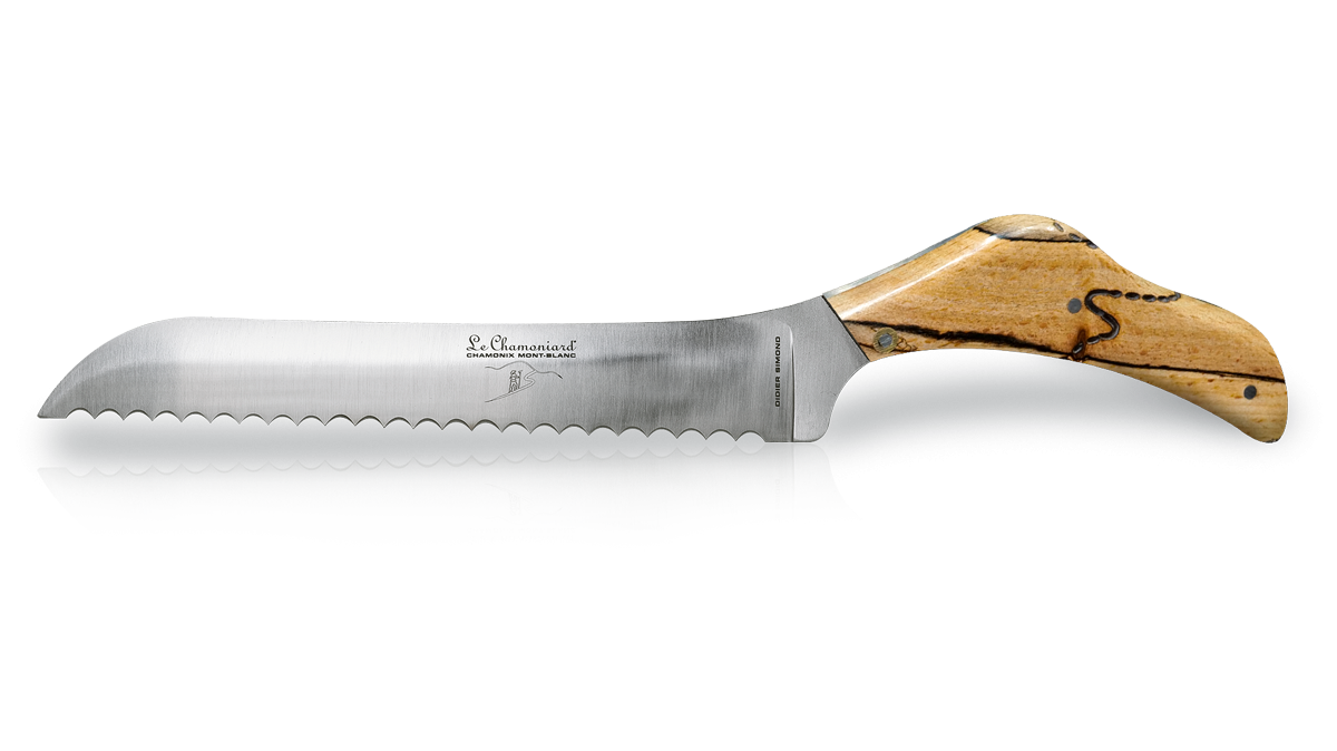 Couteau à pain artisanal en chablis de hêtre