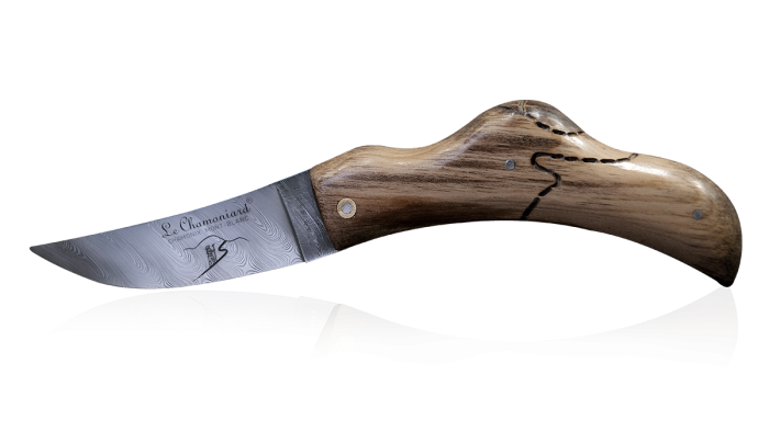 Couteau Le Chamoniard en arolle bois fossile