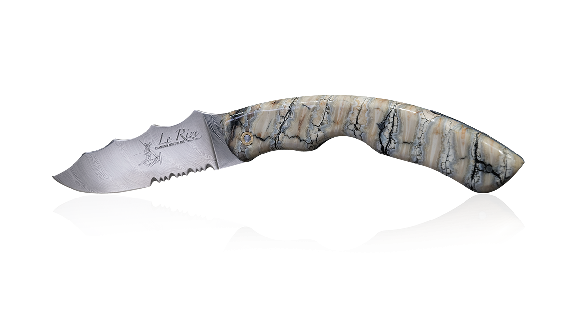 Couteau le Rize collector en dent de mammouth